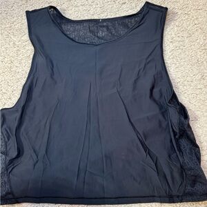 Lululemon Athletica Blue Sleeveless Crop Tank